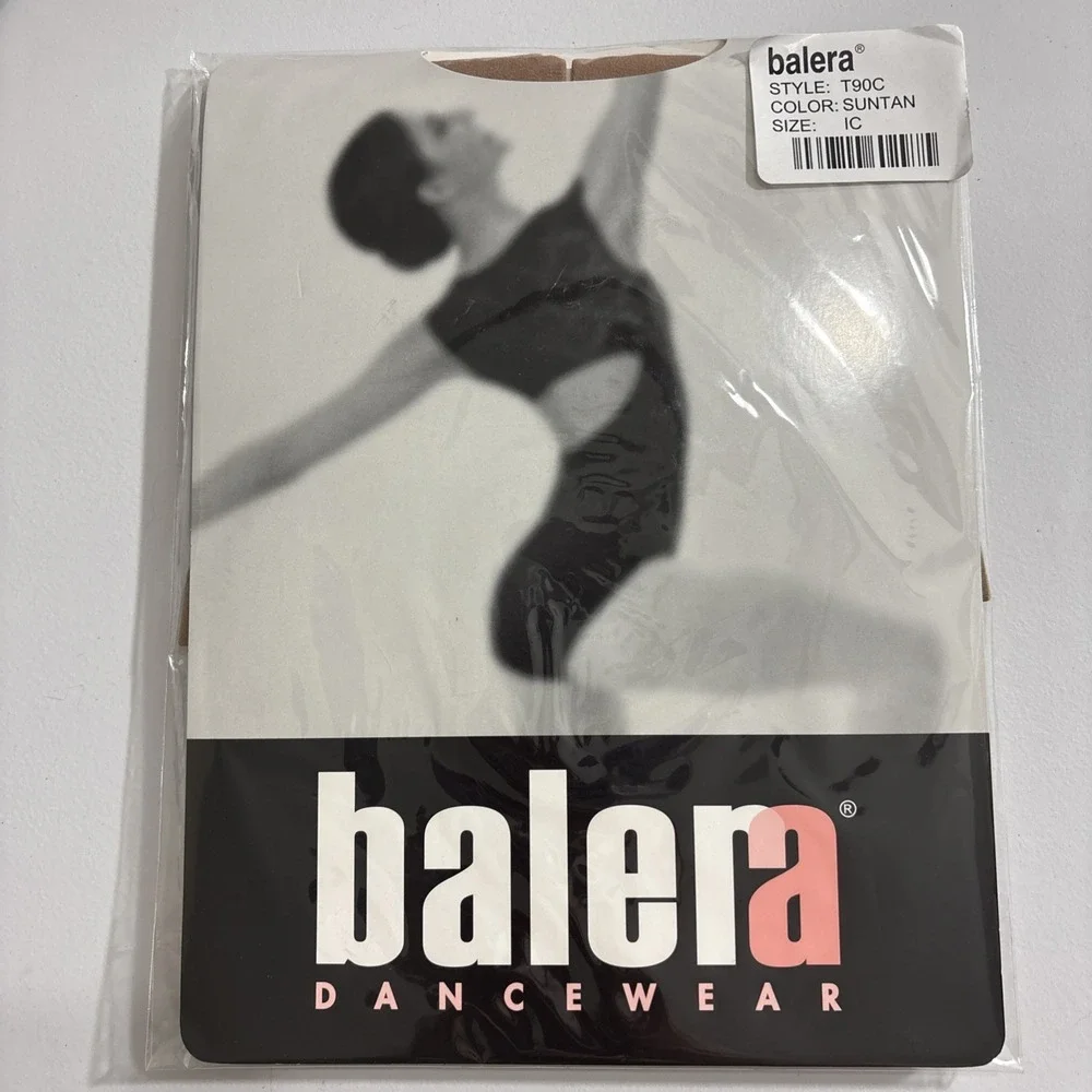 Set of 3 Balera T92 Shimmer Footed Dance Tights Suntan Child‎ IC New